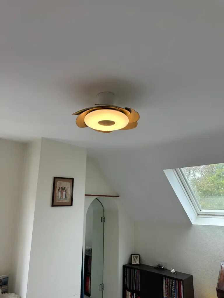 Installation d'un ventilateur de plafond avec éclairage LED intégré par ALITECH